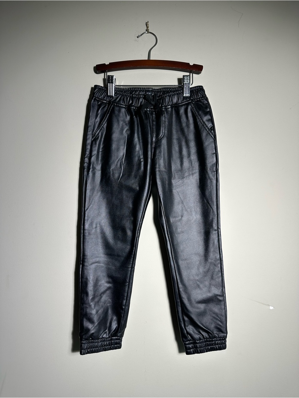 Joe's Jeans Black Faux Leather Joggers